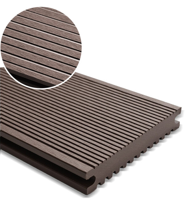 Solid Ordinary WPC Decking Chocolate