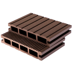 Square Hollow Ordinary WPC Decking Brown