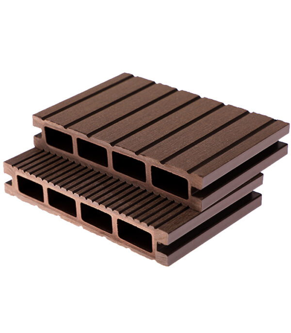 Square Hollow Ordinary WPC Decking Brown